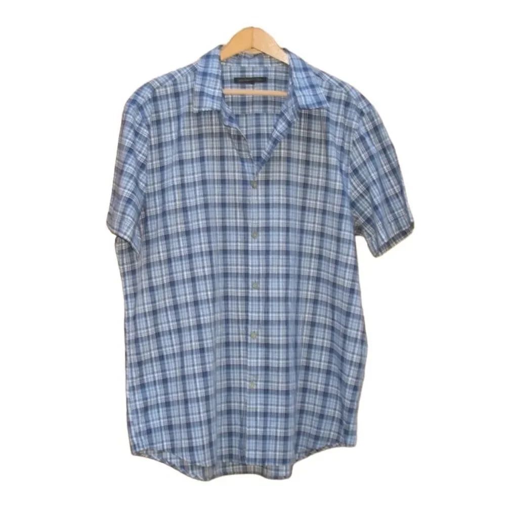 John Varvatos Plaid Short Sleeve Shirt